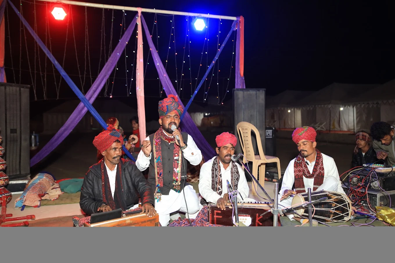 Rajasthani Folk Musicians at Melody Moon Desert Camp Jaisalmer